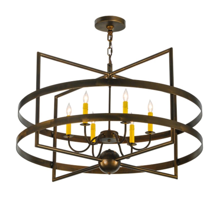 Meyda Tiffany Aldari 6 Light 36" Wide Taper Candle Style Chandelier