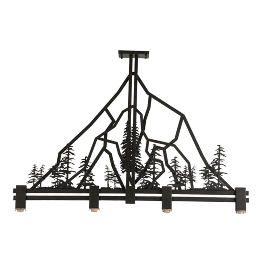Meyda Tiffany Tall Pines 4 Light 60" Wide Linear Pendant