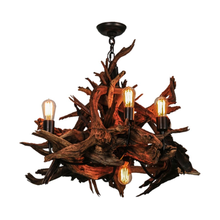 Meyda Tiffany Driftwood 6 Light 30" Wide Abstract Chandelier