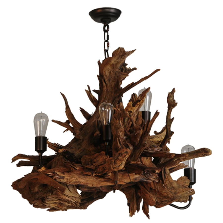 Meyda Tiffany Driftwood 5 Light 30" Wide Abstract Chandelier