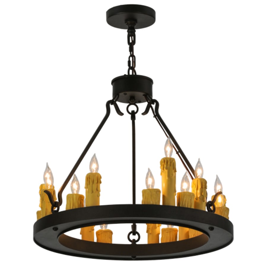 Meyda Tiffany Deina 18 Light 24" Wide Taper Candle Ring Chandelier