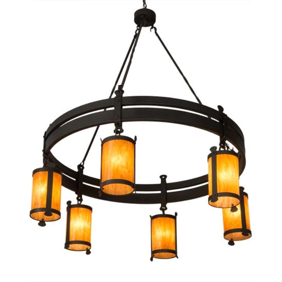 Meyda Tiffany Beartooth 6 Light 55" Wide Ring Chandelier