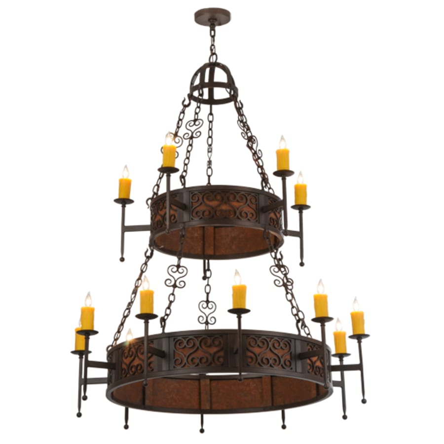 Meyda Tiffany Toscano 15 Light 48" Wide Taper Candle Ring Chandelier