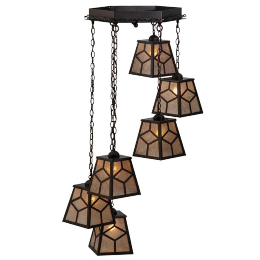 Meyda Tiffany Craftsman 6 Light 27" Wide Multi Light Pendant