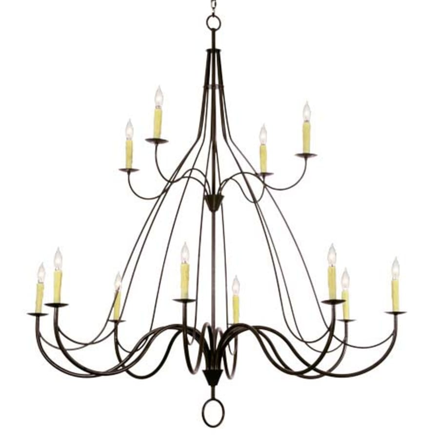 Meyda Tiffany Bell 12 Light 68" Wide Taper Candle Style Chandelier