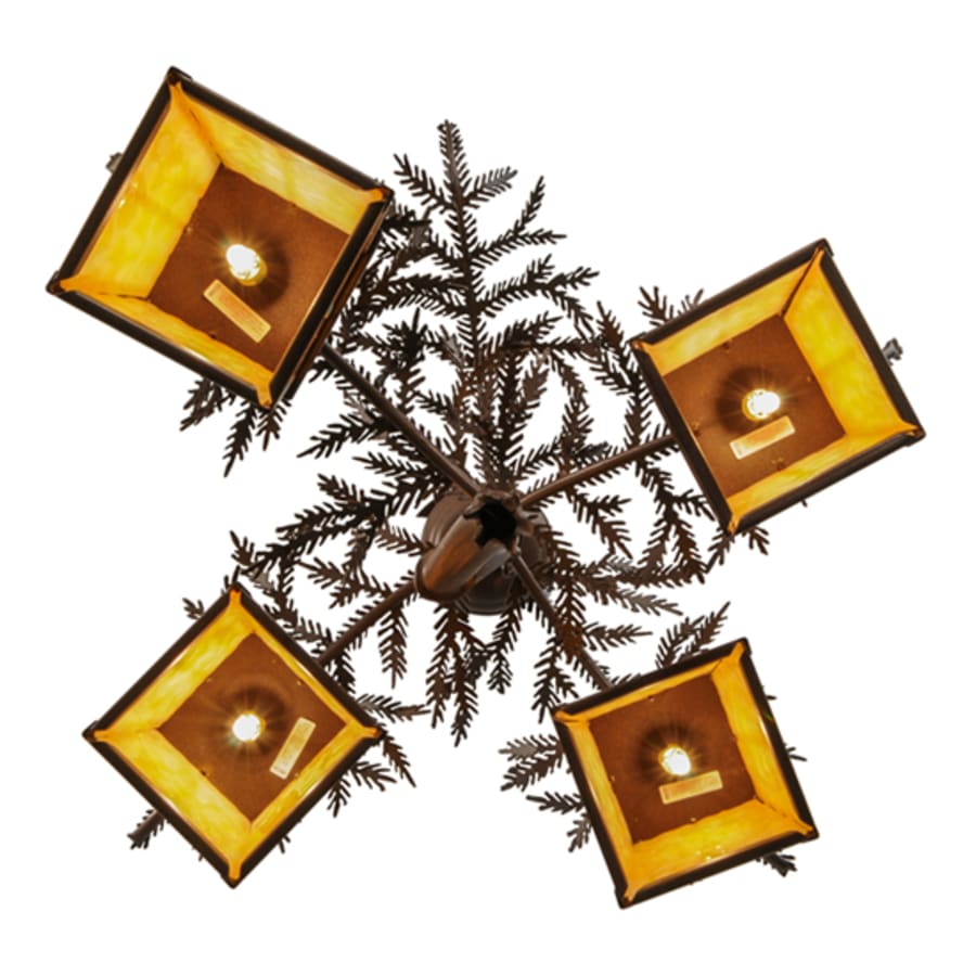 Meyda Tiffany Pine Branch 4 Light 28" Wide Chandelier