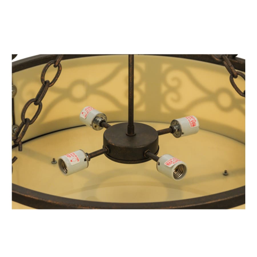 Meyda Tiffany Donya 4 Light 26" Wide Semi-Flush Drum Ceiling Fixture - Gilded Tobacco Finish