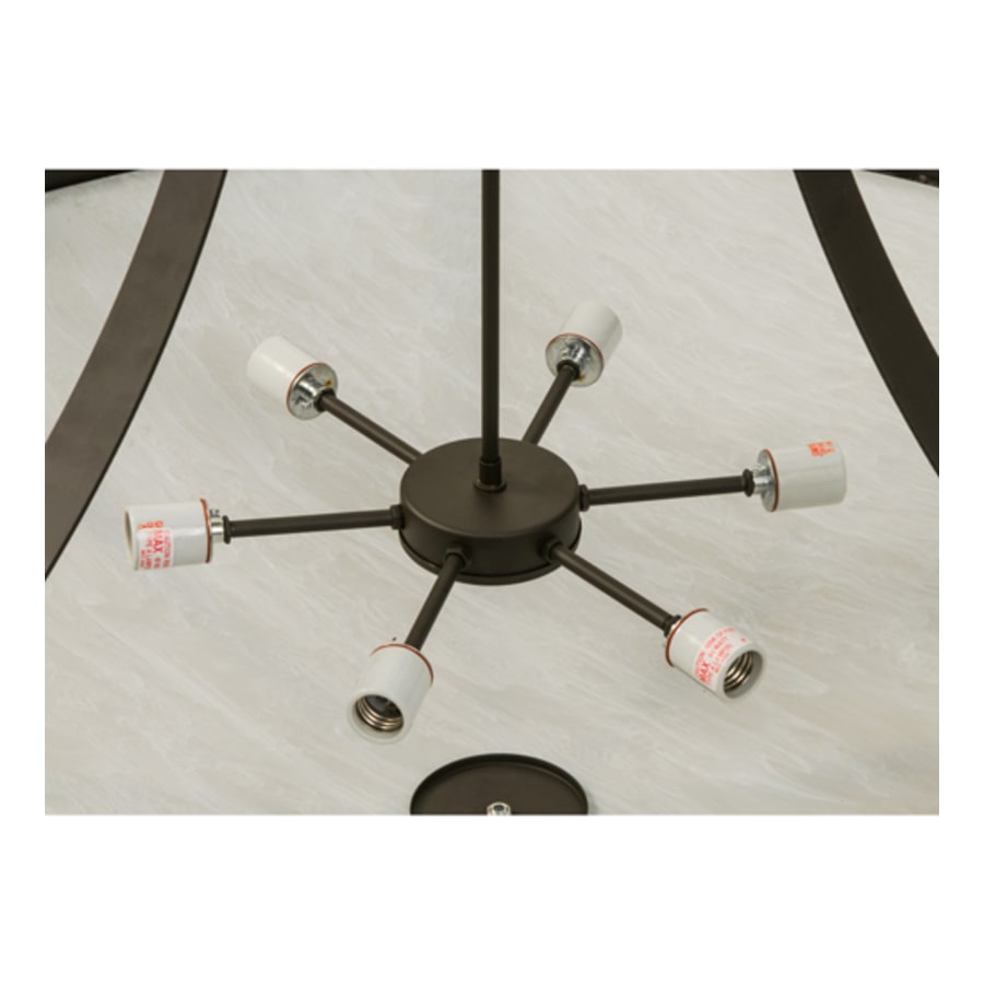 Meyda Tiffany Urban 6 Light 42" Wide Semi-Flush Bowl Ceiling Fixture