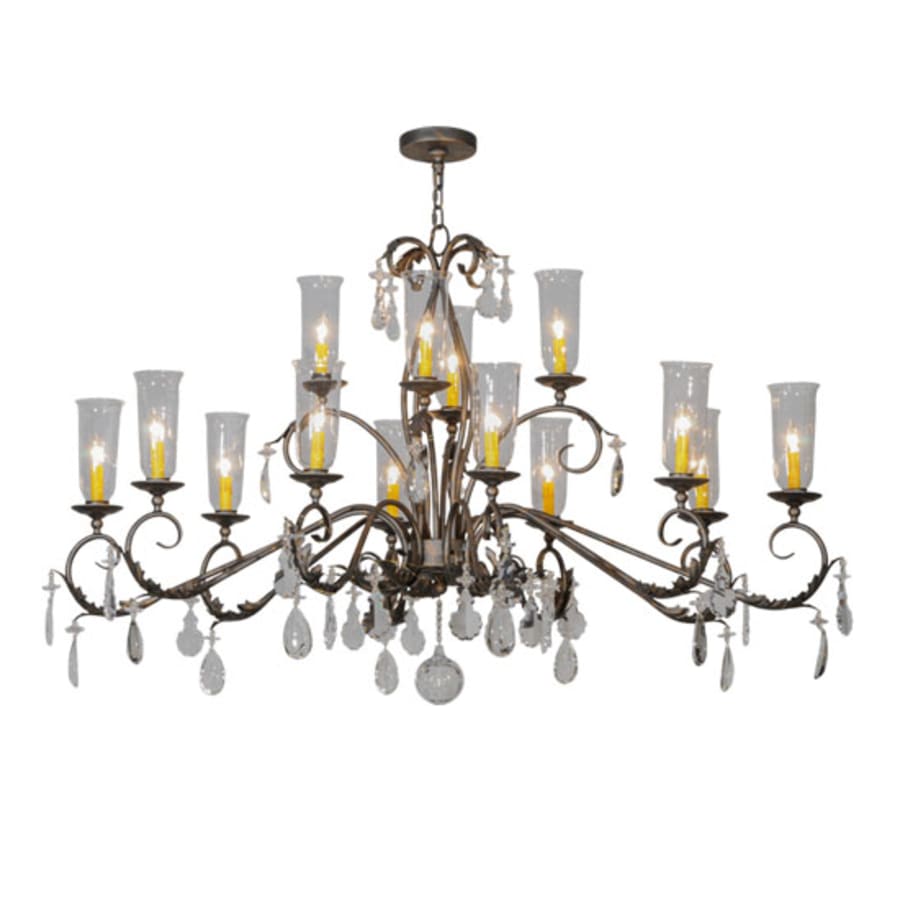 Meyda Tiffany Long Windsor 14 Light 38" Wide Chandelier