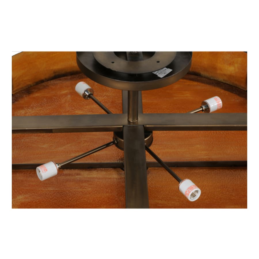 Meyda Tiffany Rustic Prime 4 Light 42" Wide Semi-Flush Drum Ceiling Fixture