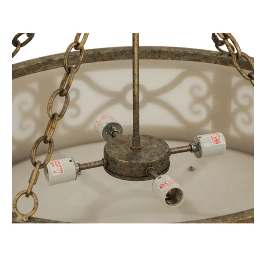 Meyda Tiffany Donya 4 Light 26" Wide Semi-Flush Drum Ceiling Fixture - Corinth Finish