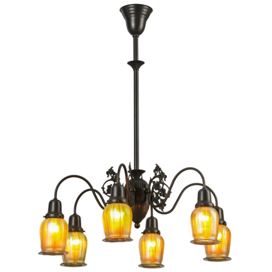 Meyda Tiffany Favrile 6 Light 28" Wide Chandelier