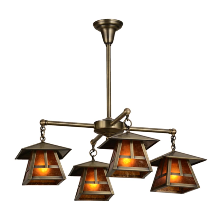 Meyda Tiffany Stillwater T Mission 4 Light 30" Wide Chandelier