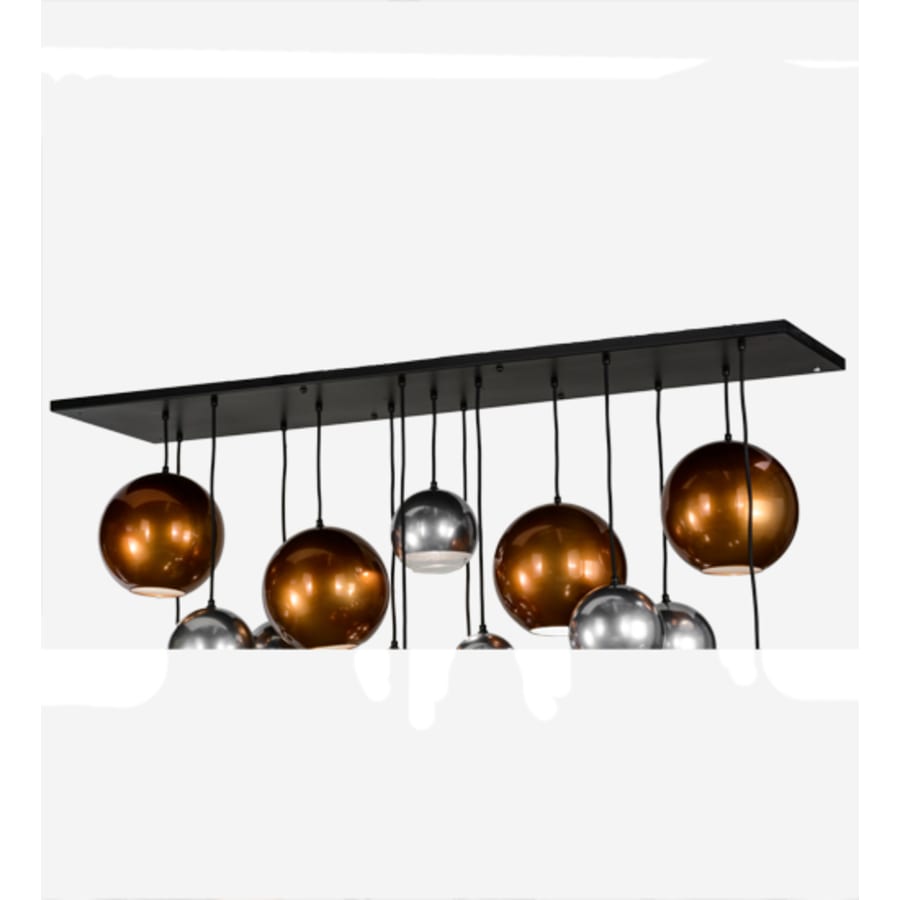 Meyda Tiffany Metalica 15 Light 25" Wide Abstract Multi Light Pendant