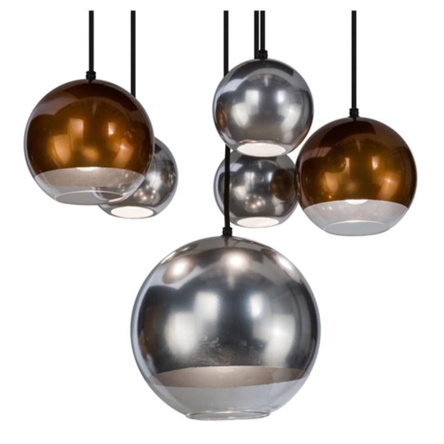 Meyda Tiffany Metalica 6 Light 18" Wide Abstract Multi Light Pendant