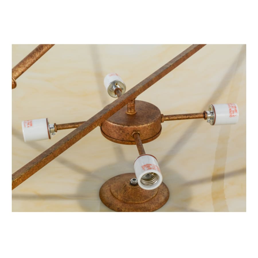 Meyda Tiffany Commerce 4 Light 45" Wide Semi-Flush Bowl Ceiling Fixture - Autumn Leaf Finish