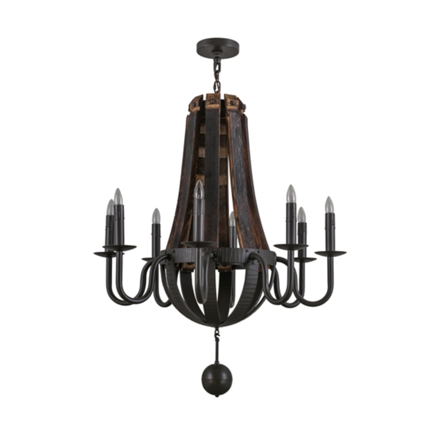 Meyda Tiffany Barrel Stave 8 Light 36" Wide Taper Candle Style Chandelier