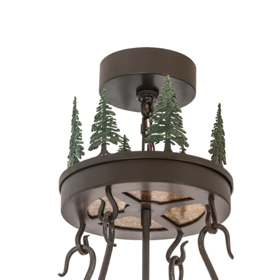 Meyda Tiffany Bear in the Woods 12 Light 72" Wide Pendant