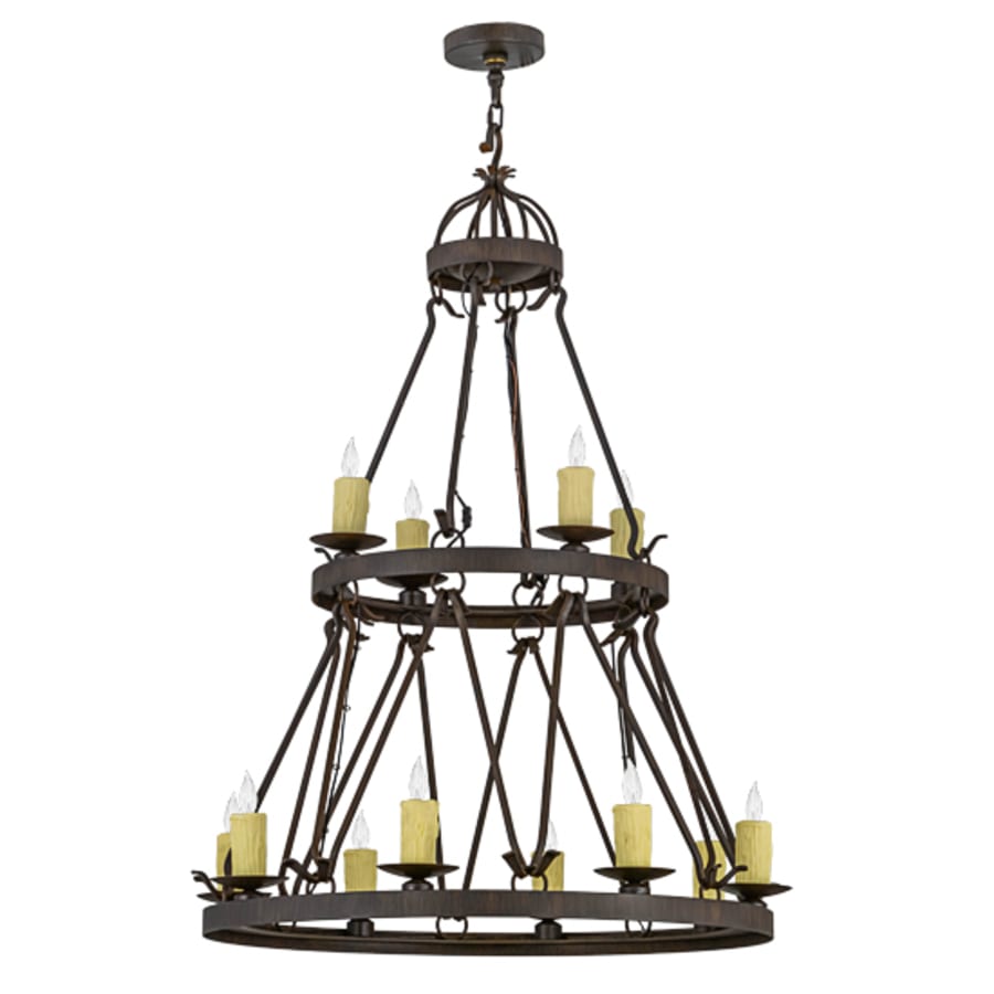 Meyda Tiffany Lakeshore 12 Light 36" Wide Taper Candle Style Chandelier