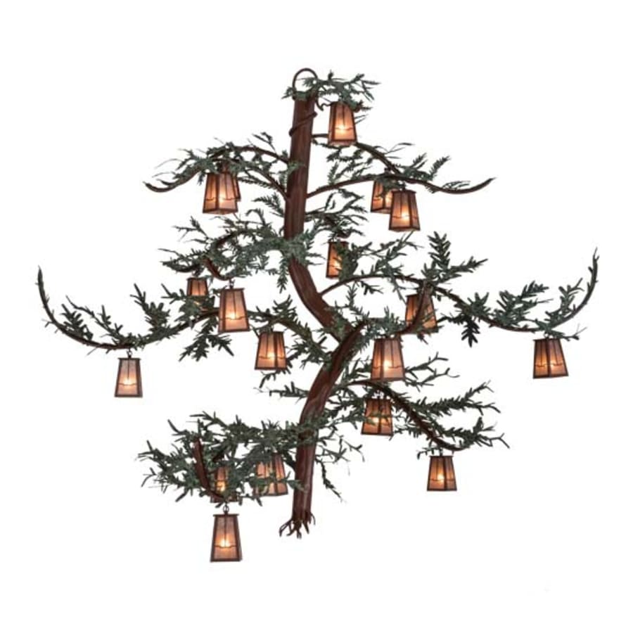 Meyda Tiffany Pine Branch Valley View 18 Light 91" Wide Chandelier