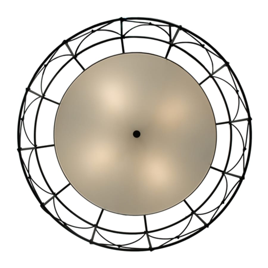 Meyda Tiffany Aspen 4 Light 53" Wide Semi-Flush Drum Ceiling Fixture