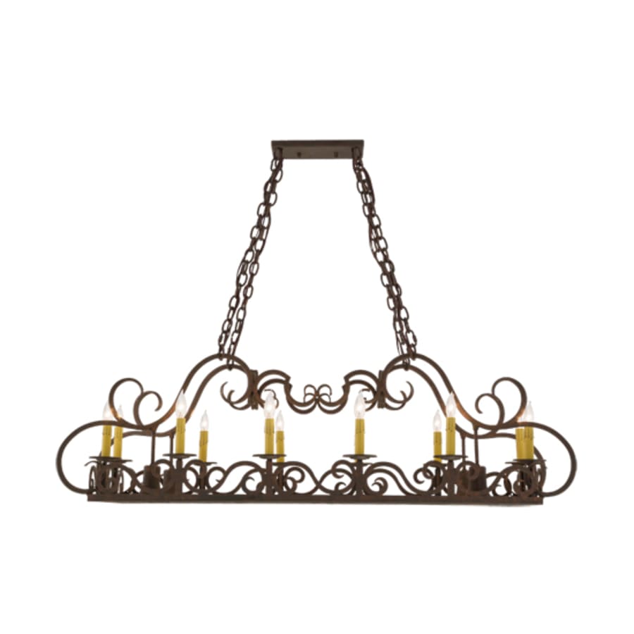 Meyda Tiffany Carlotta 12 Light 25" Wide Taper Candle Pendant