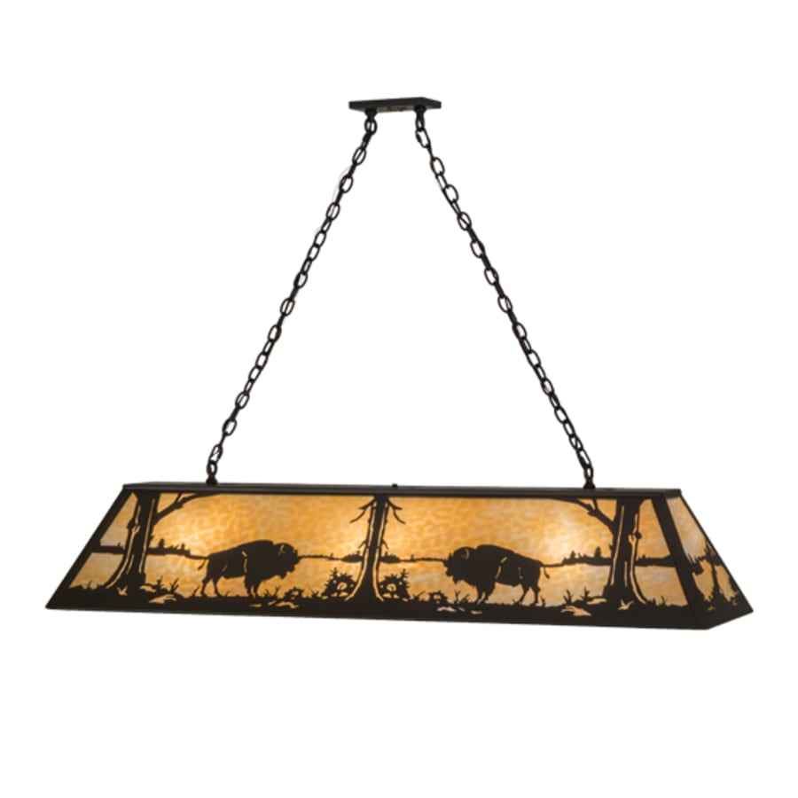 Meyda Tiffany Buffalo at Lake 9 Light 60" Wide Linear Pendant