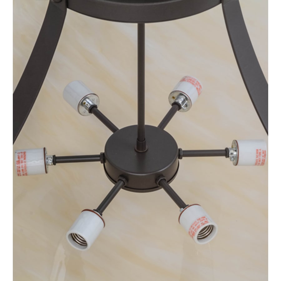 Meyda Tiffany Urban 6 Light 37" Wide Semi-Flush Bowl Ceiling Fixture