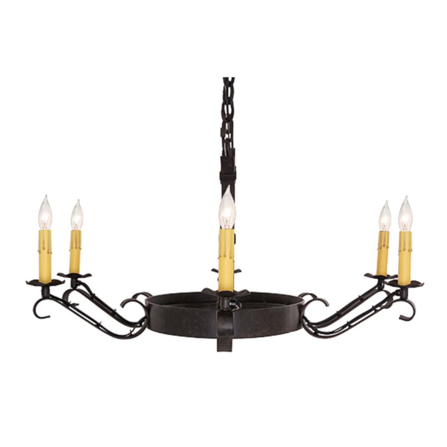 Meyda Tiffany Hand forged 6 Light 29" Wide Taper Candle Style Chandelier