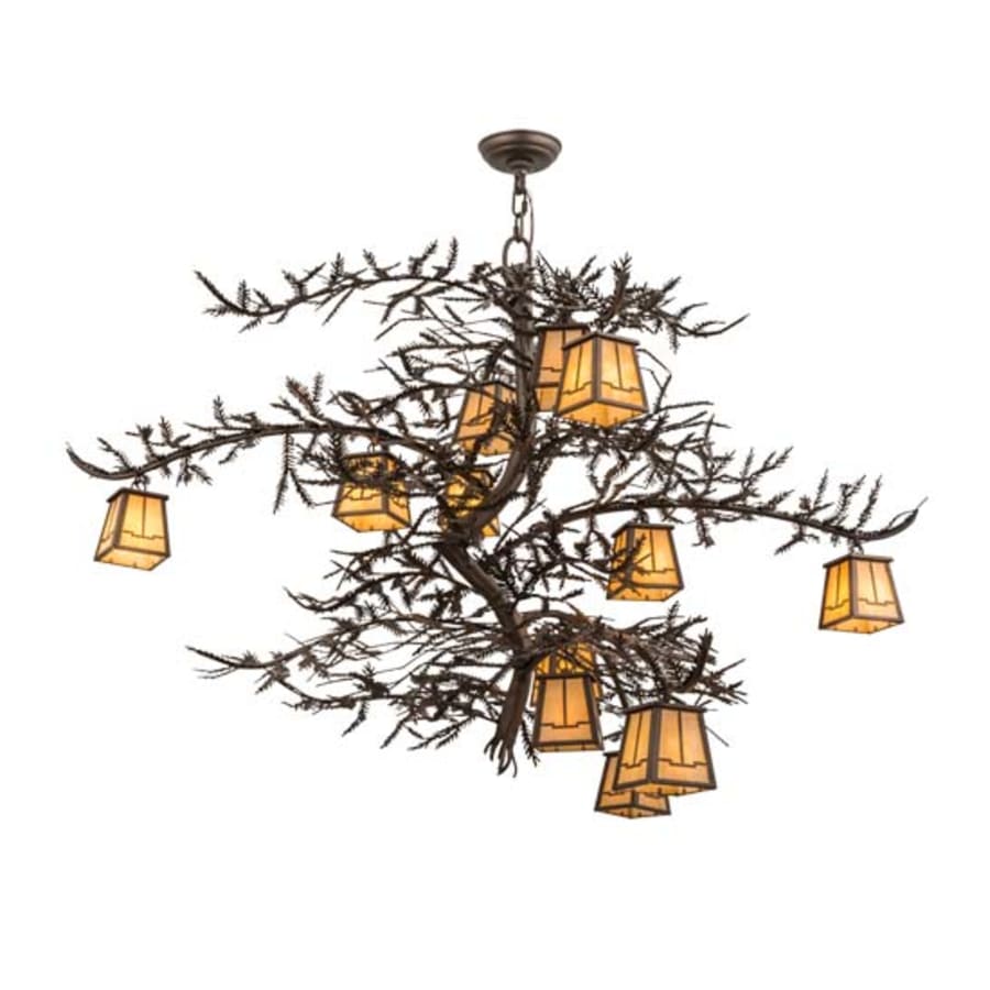 Meyda Tiffany Pine Branch 12 Light 52" Wide Chandelier