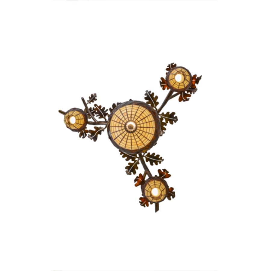 Meyda Tiffany Acorn 4 Light 48" Wide Chandelier