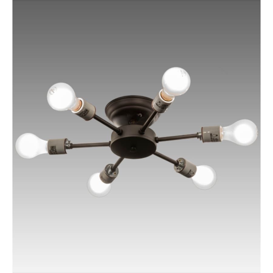Meyda Tiffany Cilindro 6 Light 36" Wide Flush Mount Drum Ceiling Fixture