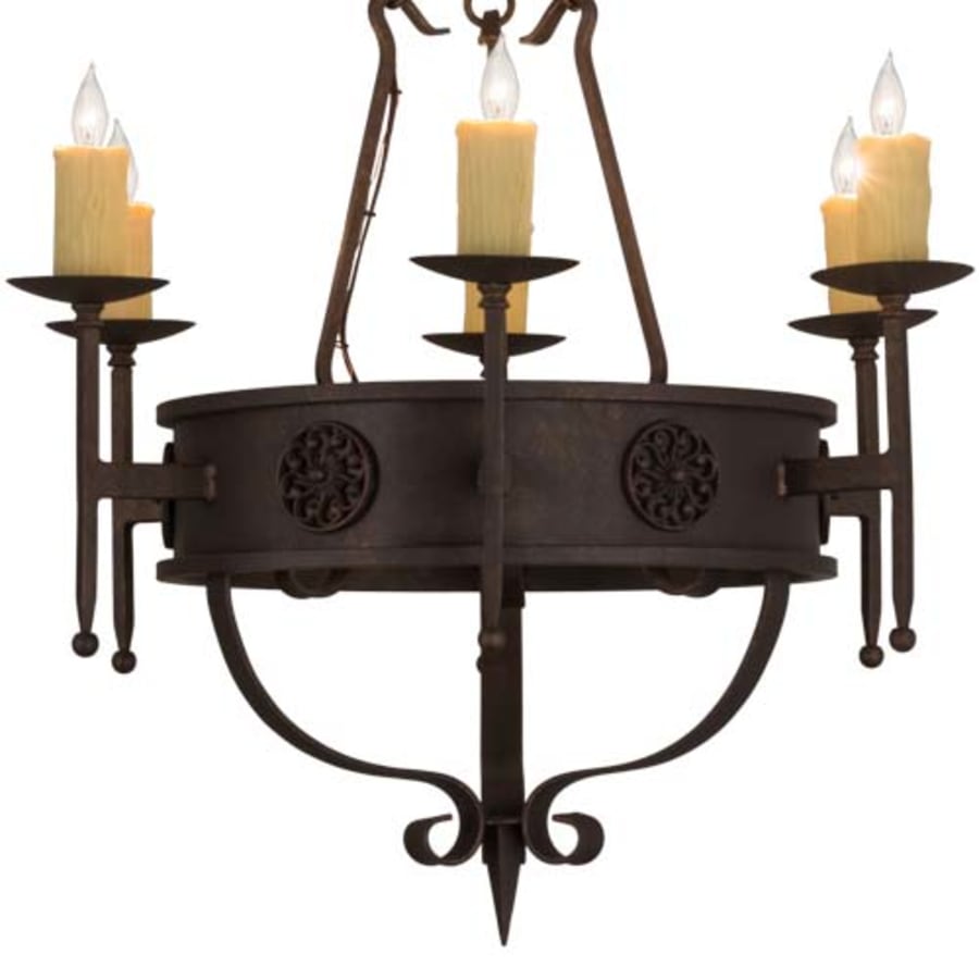 Meyda Tiffany Calandra 6 Light 30" Wide Taper Candle Style Chandelier