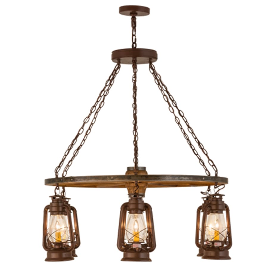 Meyda Tiffany Miners Lantern 6 Light 40" Wide Lantern Chandelier