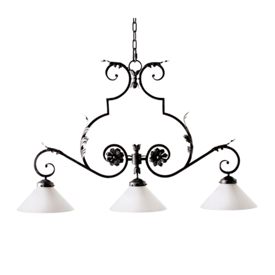 Meyda Tiffany Dahlia 3 Light 48" Wide Linear Pendant