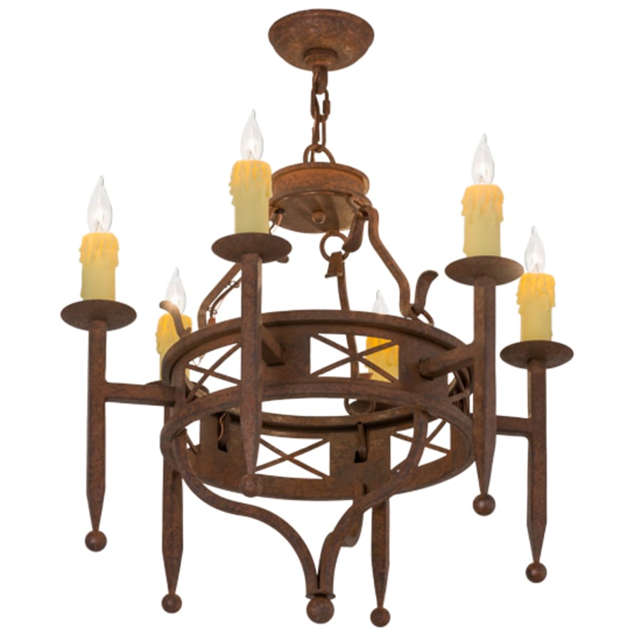 Meyda Tiffany Jasmine 6 Light 24" Wide Taper Candle Style Chandelier