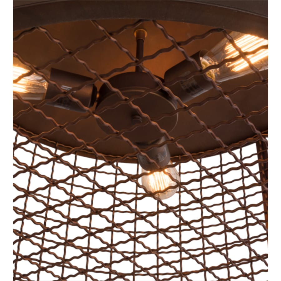 Meyda Tiffany Paloma Golpe 3 Light 24" Wide Flush Mount Drum Ceiling Fixture