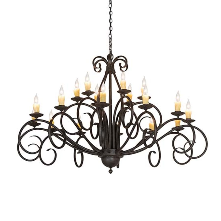 Meyda Tiffany Sienna 18 Light 60" Wide Taper Candle Style Chandelier