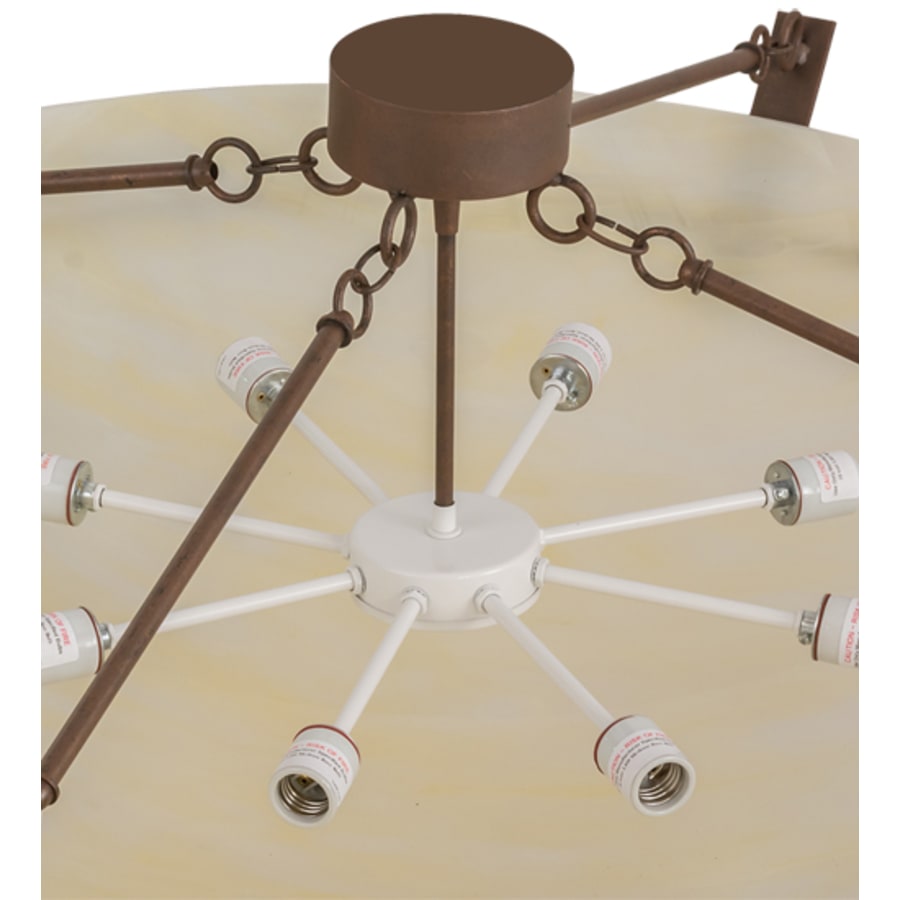 Meyda Tiffany Covina 8 Light 47" Wide Semi-Flush Bowl Ceiling Fixture