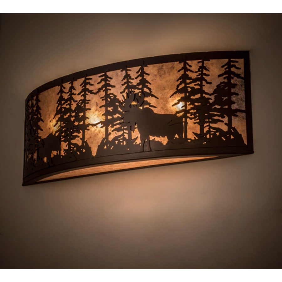 Meyda Tiffany Tall Pines 4 Light 13" Tall Wall Sconce