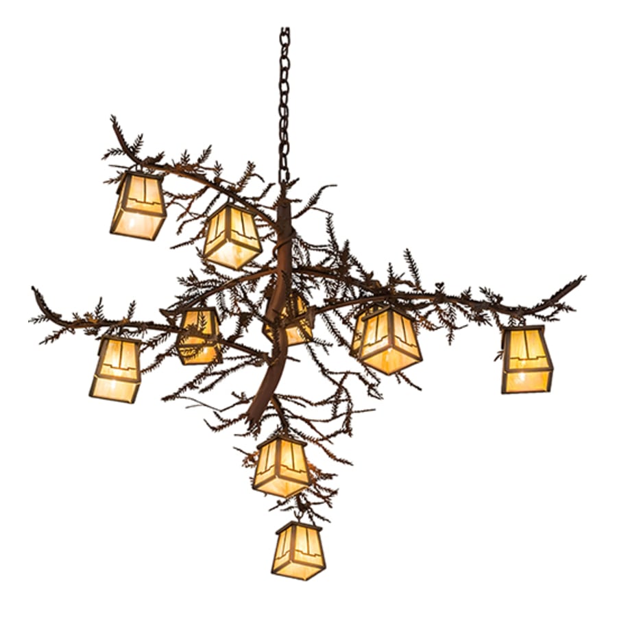 Meyda Tiffany Pine Branch Valley View 10 Light 39" Wide Chandelier