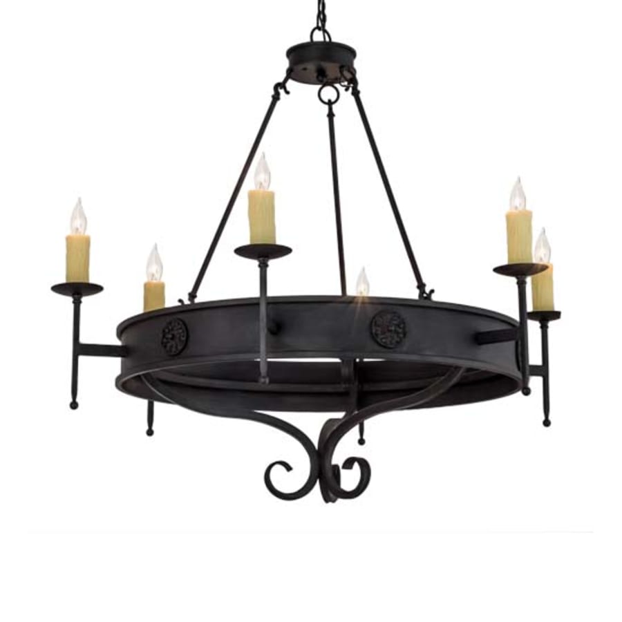 Meyda Tiffany Lorenzo 6 Light 48" Wide Taper Candle Style Chandelier