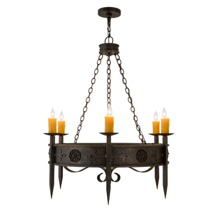 Meyda Tiffany Calandra 6 Light 36" Wide Taper Candle Style Chandelier