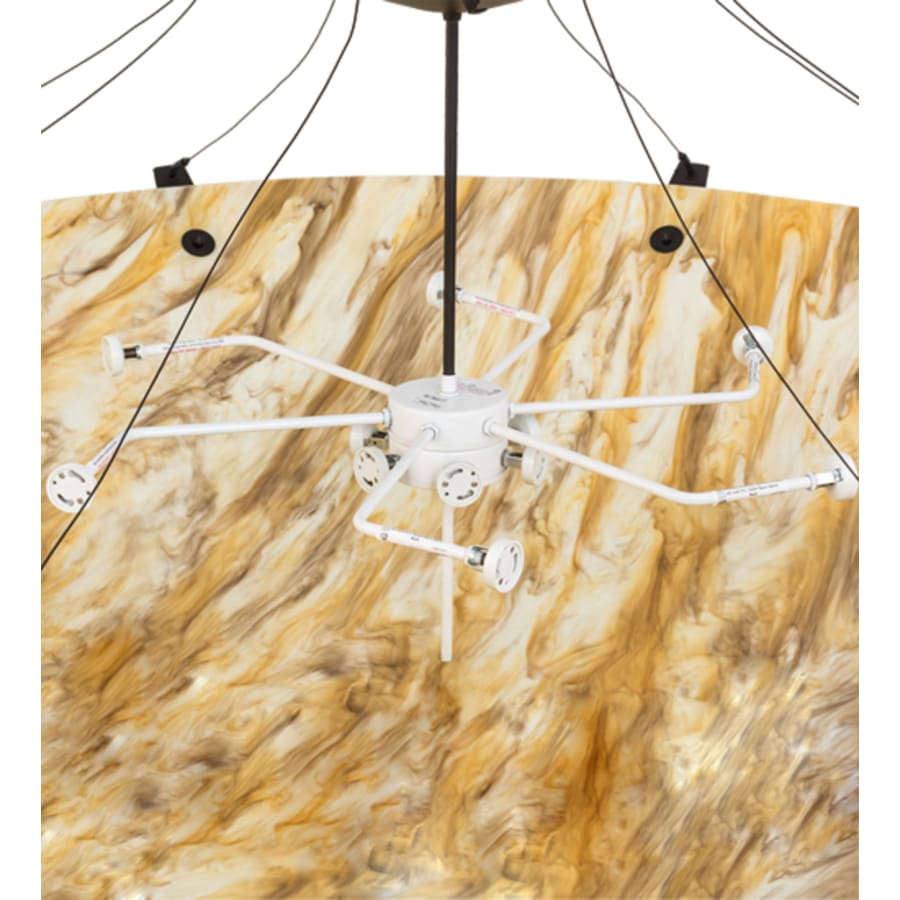 Meyda Tiffany Araneta 12 Light 61" Wide Semi-Flush Bowl Ceiling Fixture - Oil Rubbed Bronze Finish - Medium Bulb Base