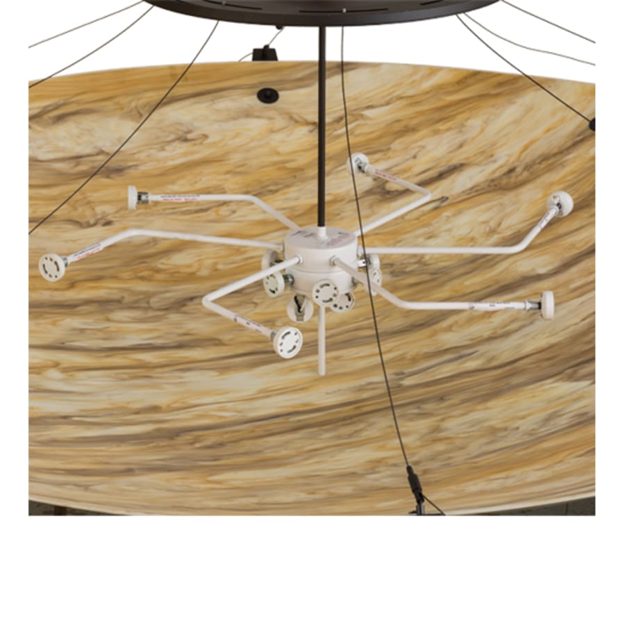 Meyda Tiffany Araneta 14 Light 72" Wide Semi-Flush Bowl Ceiling Fixture - Oil Rubbed Bronze Finish - GU24 Bulb Base