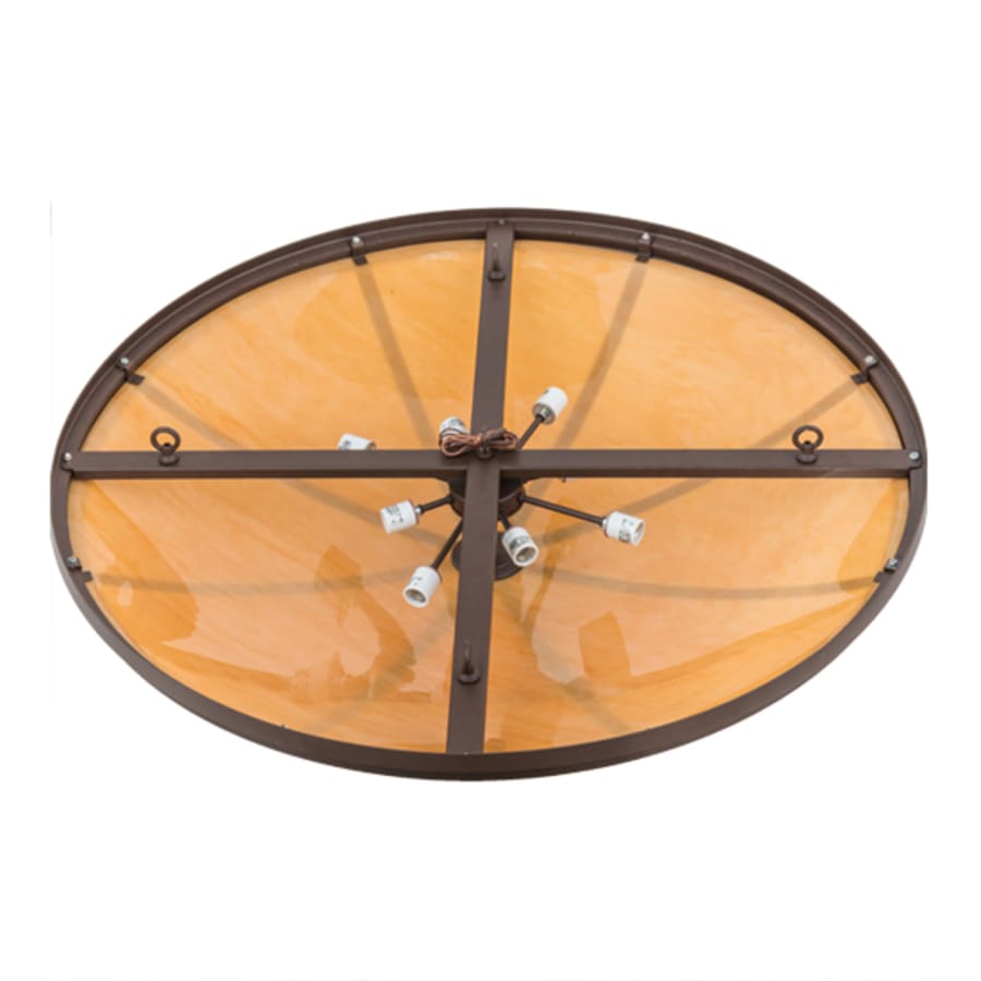 Meyda Tiffany Commerce 8 Light 48" Wide Semi-Flush Bowl Ceiling Fixture - Cafe-Noir Finish