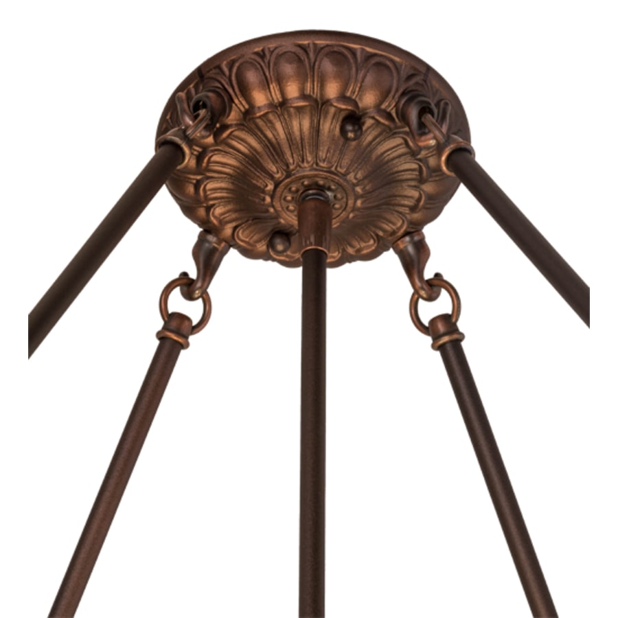 Meyda Tiffany Fleur-de-Lite 4 Light 24" Wide Semi-Flush Bowl Ceiling Fixture