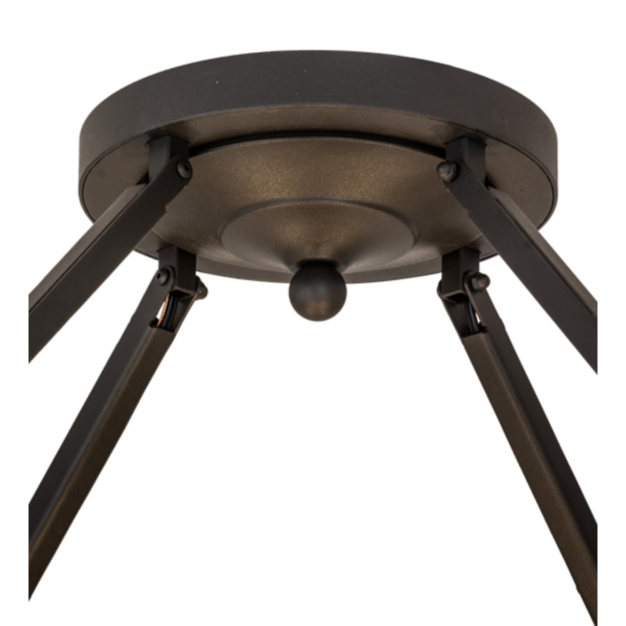 Meyda Tiffany Cilindro Lucy 4 Light 31" Wide Semi-Flush Ceiling Fixture - Wrought Iron Finish