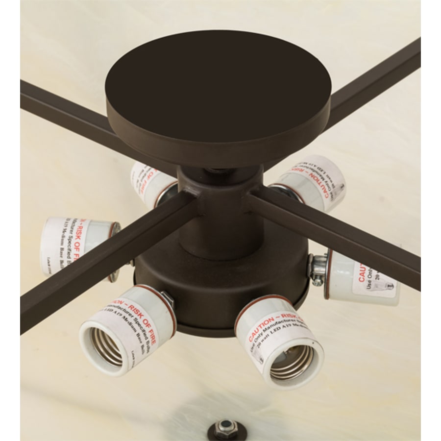 Meyda Tiffany Dominga 6 Light 30" Wide Flush Mount Bowl Ceiling Fixture - Oil Rubbed Bronze Finish