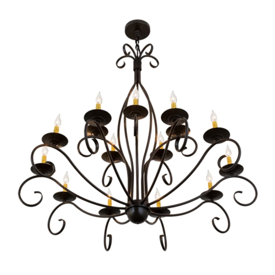 Meyda Tiffany Sienna 15 Light 48" Wide Taper Candle Style Chandelier
